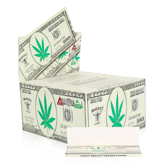 HORNET Dollar Painting Rolling Paer, King Size Slim Cigarette Rolling Paper, Slow Buring Rolling Papers, 32 PCS / Pack 50 Packs / Box