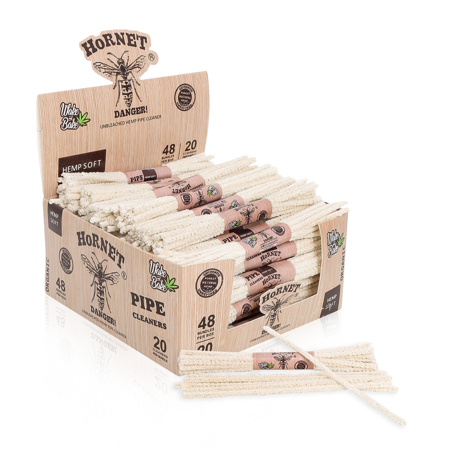 HORNET Blend Cotton Smoking Pipe Cleaner, 155 mm White Pipe Cleaner, Flexible & Convenient Disposable Tobacco Smoking Pipe Cleaner, 20 PCS / Bundle 48 Bundle / Box