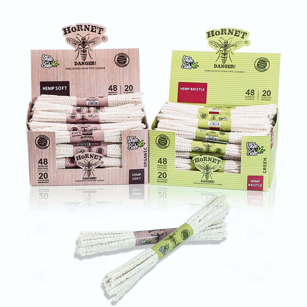HORNET Blend Cotton Smoking Pipe Cleaner, 155 mm White Pipe Cleaner, Flexible & Convenient Disposable Tobacco Smoking Pipe Cleaner, 20 PCS / Bundle 48 Bundle / Box