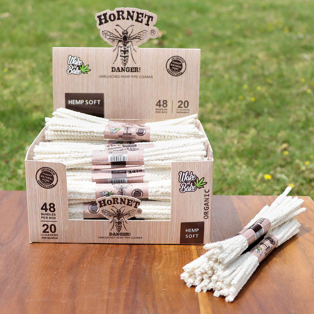 HORNET Blend Cotton Smoking Pipe Cleaner, 155 mm White Pipe Cleaner, Flexible & Convenient Disposable Tobacco Smoking Pipe Cleaner, 20 PCS / Bundle 48 Bundle / Box