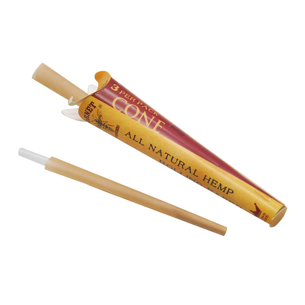 HORNET 1 1/4 Size Pre Rolled Cones, Natural Rolling Cones, Slow Burning Pre Rolled Rolling Paper, 6 PCS / Pack 24 Packs / Box