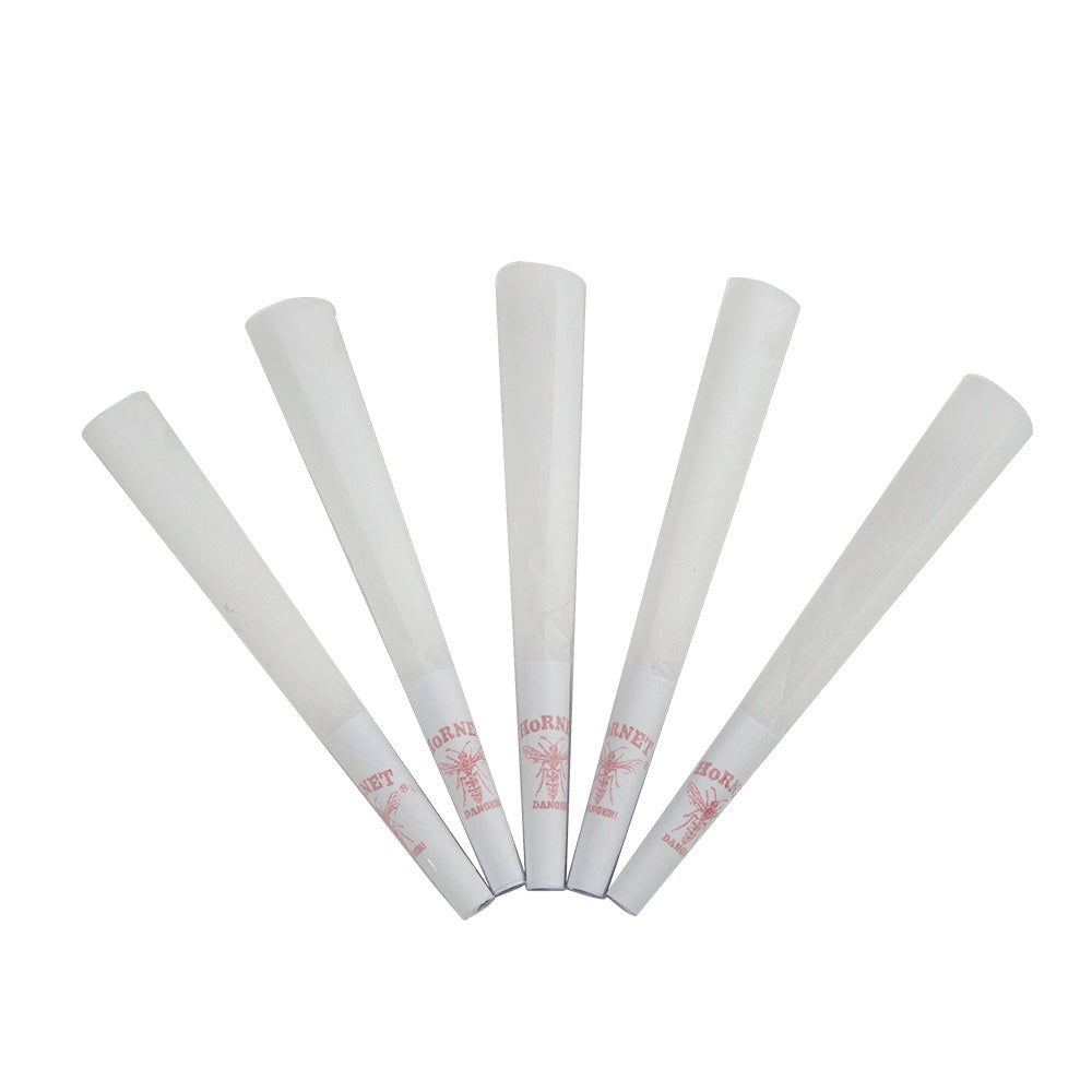 HORNET 1 1/4 Size White Pre Rolled Cones, Organic Pre Rolled Rolling Paper With Tips, Slow Burning Pre Rolled Cones, 800 PCS / Box