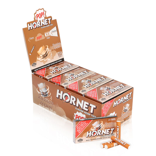 HORNET Russia Cream Flavors Filter Tips with Flavored Pop, 7 mm Filter Tips, 10 Tips / Pack 24 Packs / Box