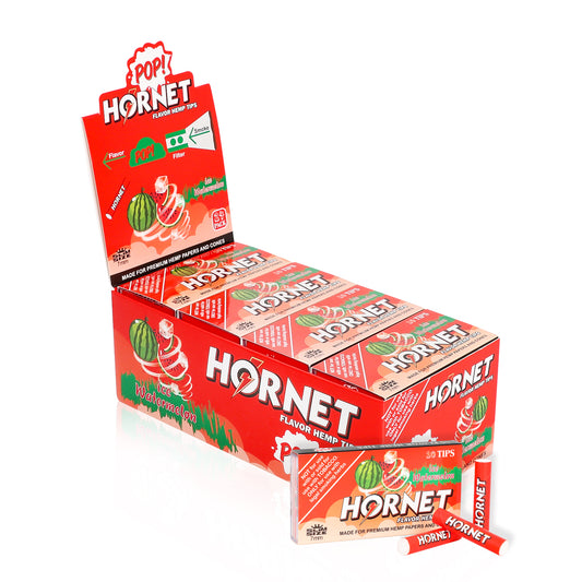 HORNET Watermelon Flavors Filter Tips with Flavored Pop, 7 mm Filter Tips, 10 Tips / Pack 24 Packs / Box