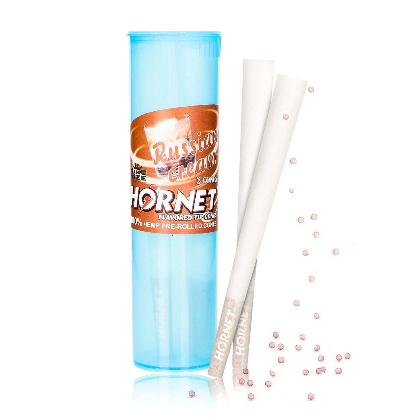 HORNET Cream Flavors Pre Rolled Cones, King Size Pre Rolled Rolling Paper With Tips, Slow Burning Rolling Cones & Flavored Pop, 3 PCS / Tube, 12 Tubes / Box