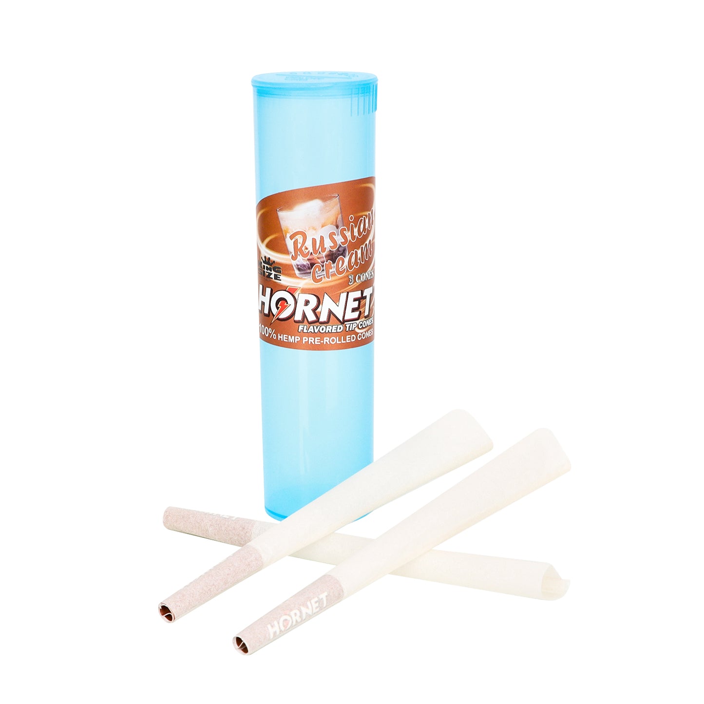 HORNET Cream Flavors Pre Rolled Cones, King Size Pre Rolled Rolling Paper With Tips, Slow Burning Rolling Cones & Flavored Pop, 3 PCS / Tube, 12 Tubes / Box
