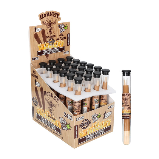 HORNET 110mm Pre-Rolled Cones With Banana Flavored, King Size Natural Pre Rolled Papers With Filter Tips | 72 Pack