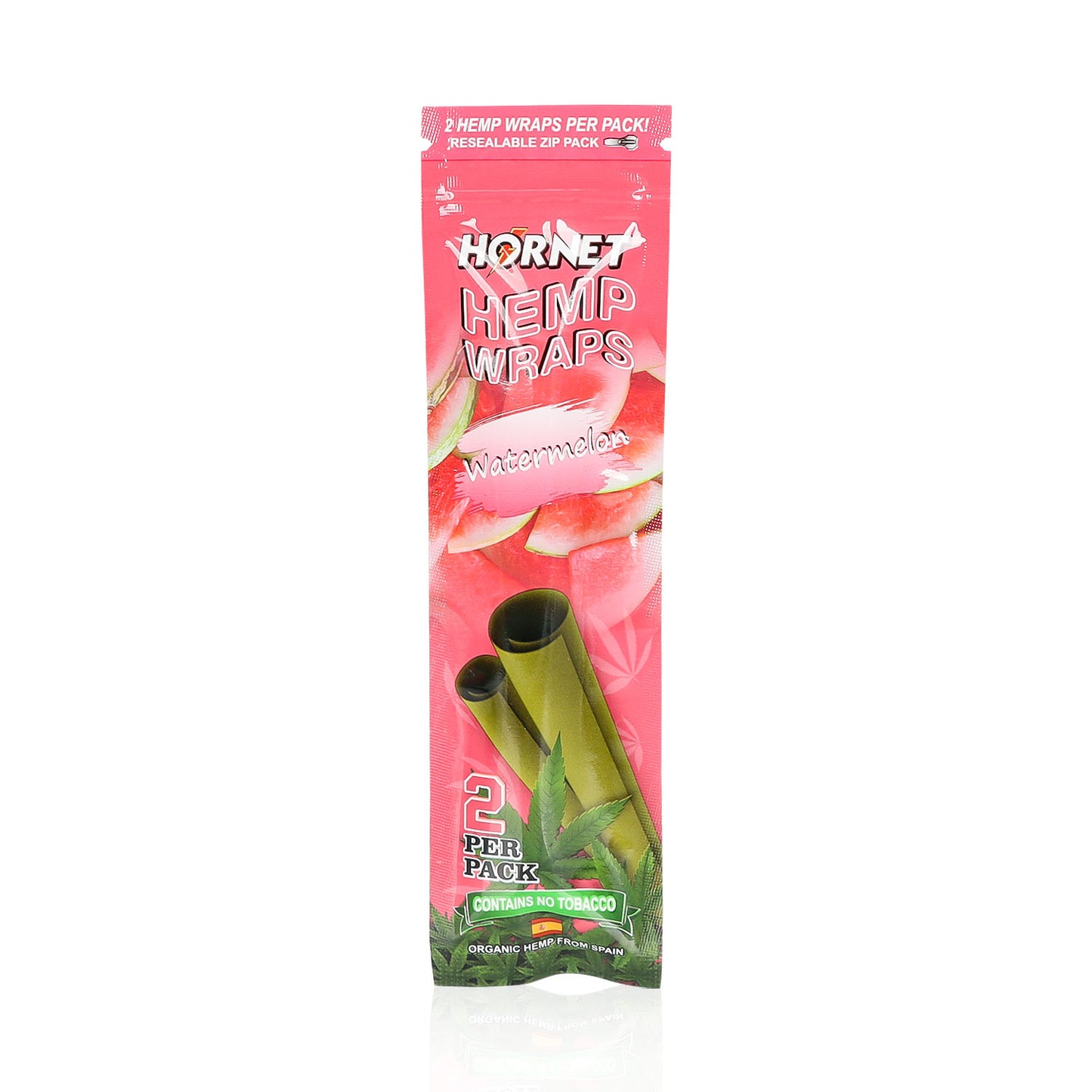 Hornet Watermelon Flavoured Hemp Blunt Wraps 30 Hemp Wraps Per Box