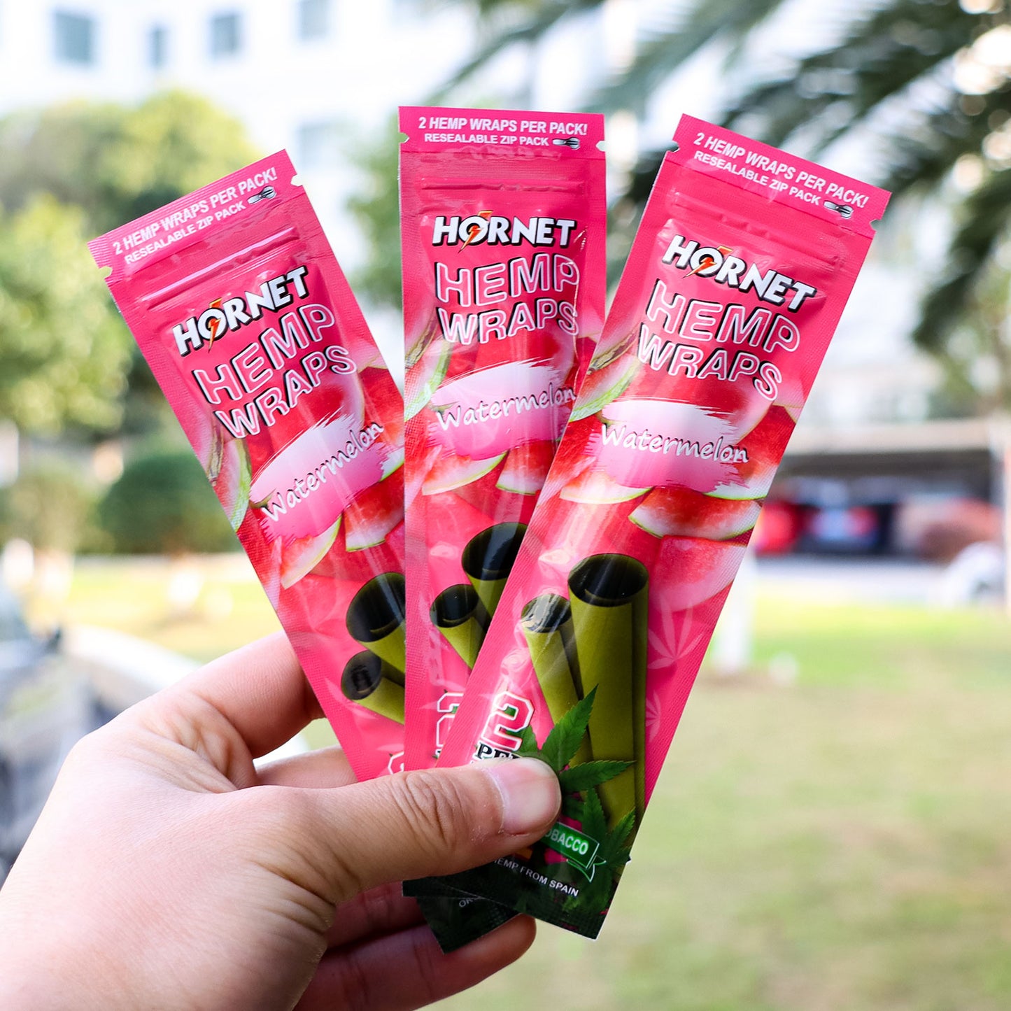 Hornet Watermelon Flavoured Hemp Blunt Wraps 30 Hemp Wraps Per Box