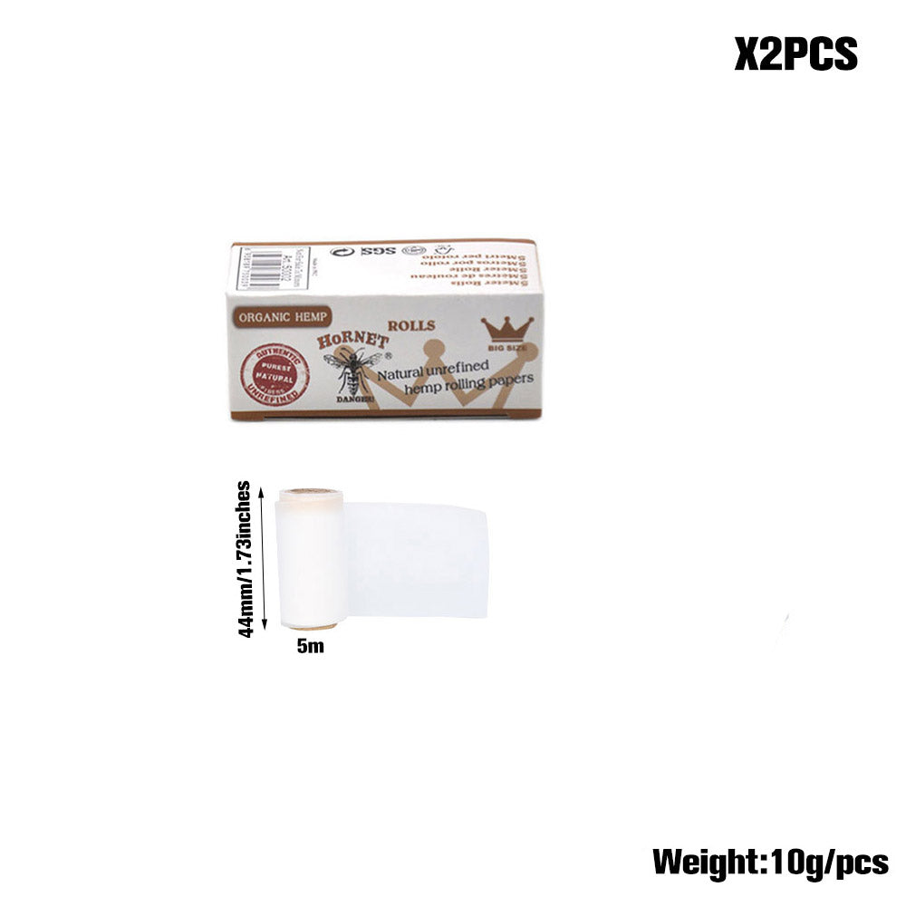 HORNET 5 m Free Rolling Papers, Organic White Rolling Paper, 24 PCS / Box