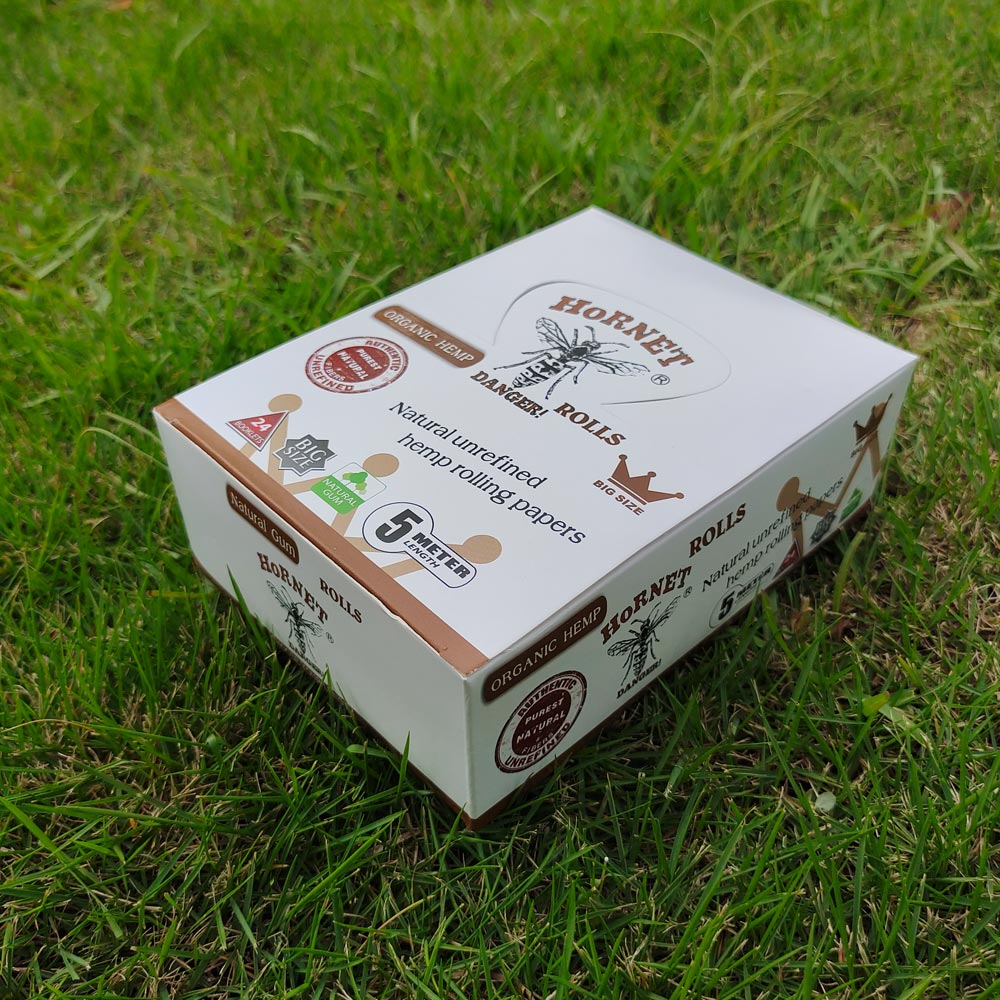 HORNET 5 m Free Rolling Papers, Organic White Rolling Paper, 24 PCS / Box