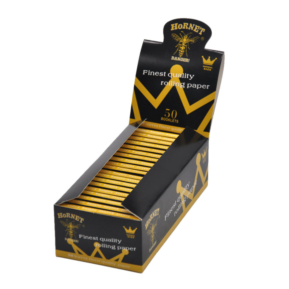 HORNET 70 mm Rolling Papers, Natural Slim Rolling Papers, White Organic Rolling Paper, 50 Leaves / Pack 50 Pack / Box