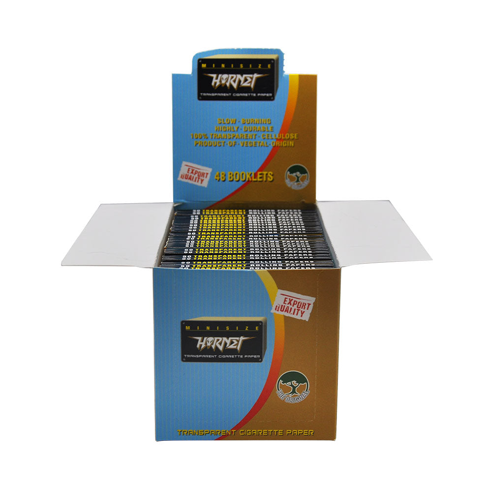 HORNET Gold Transparent Cellulose Rolling Papers, 1 1/4 Size Clear Rolling Paper, 50 Pieces / Pack 48 Packs / Box