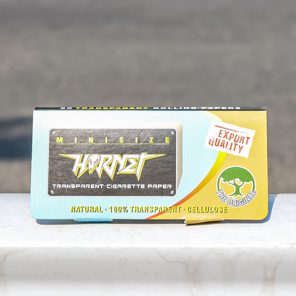 HORNET Gold Transparent Cellulose Rolling Papers, 1 1/4 Size Clear Rolling Paper, 50 Pieces / Pack 48 Packs / Box