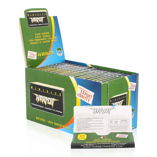 HORNET Silvery Transparent Cellulose Rolling Papers, 1 1/4 Size Clear Rolling Paper, 50 Pieces / Pack 48 Packs / Box