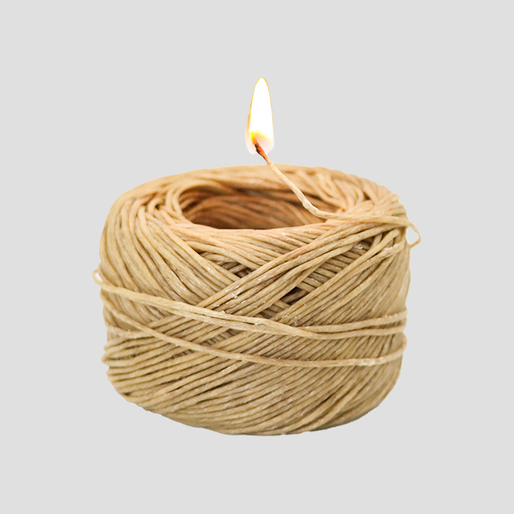 HORNET Organic Beeswax Hemp Wick, Easy Lighting Hemp Wick Rolls & No Dripping, 196.9 ft Hemp Wicks