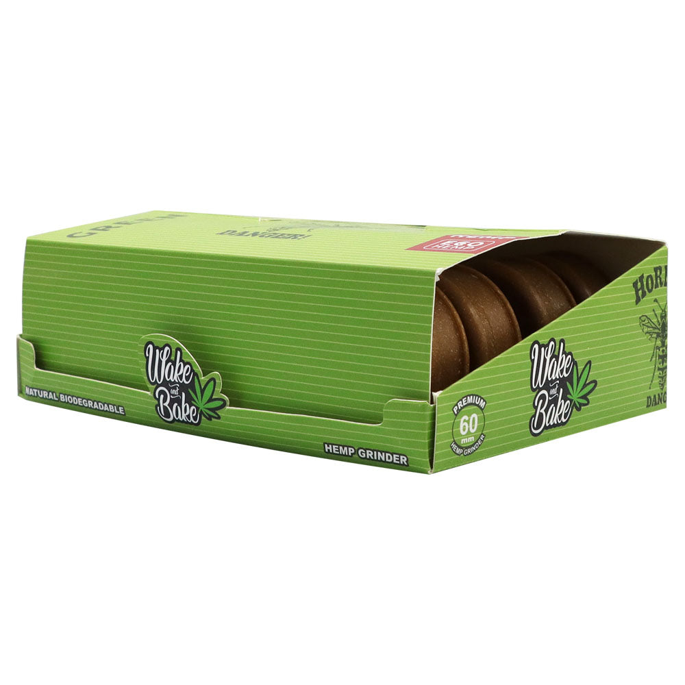 HORNET Biodegradable Plastic Herb Grinder, 2 Layers Ø 63 Size Plant Fiber Grinder, Portable Smoker Grinder, 12 PCS / Box