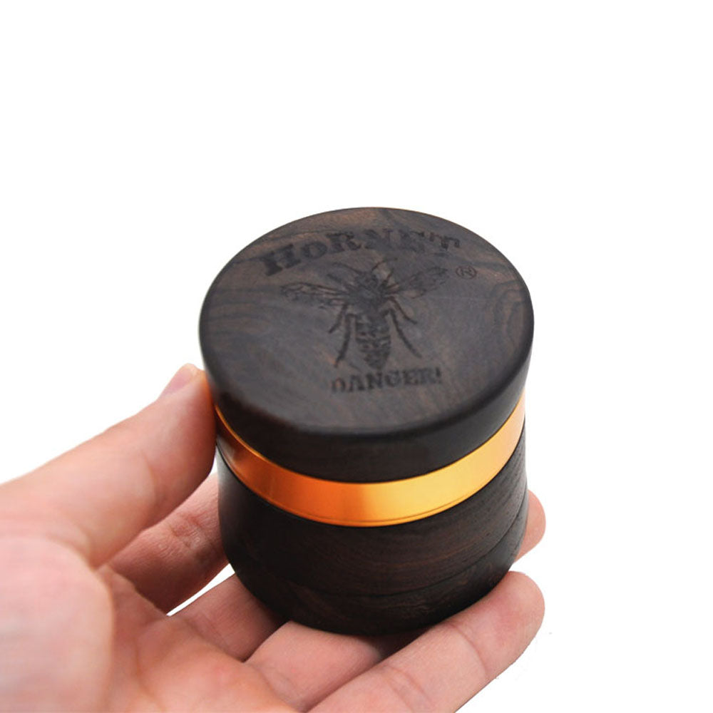 HORNET Rosewood Herb Grinder, 4 Lay Ø 60 Tobacco Grinder, Noble Weed Grinder with Gift Box