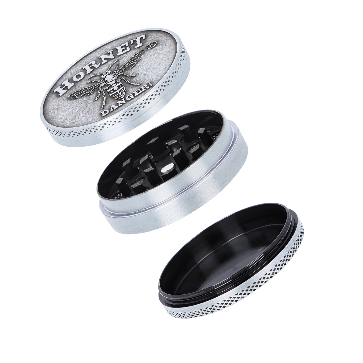HORNET Zinc Alloy Herb Grinder, 3 Lay Ø 40 Smoker Grinder, Portable & Easy Clean Metal Herbal Grinder, 6 PCS / Box