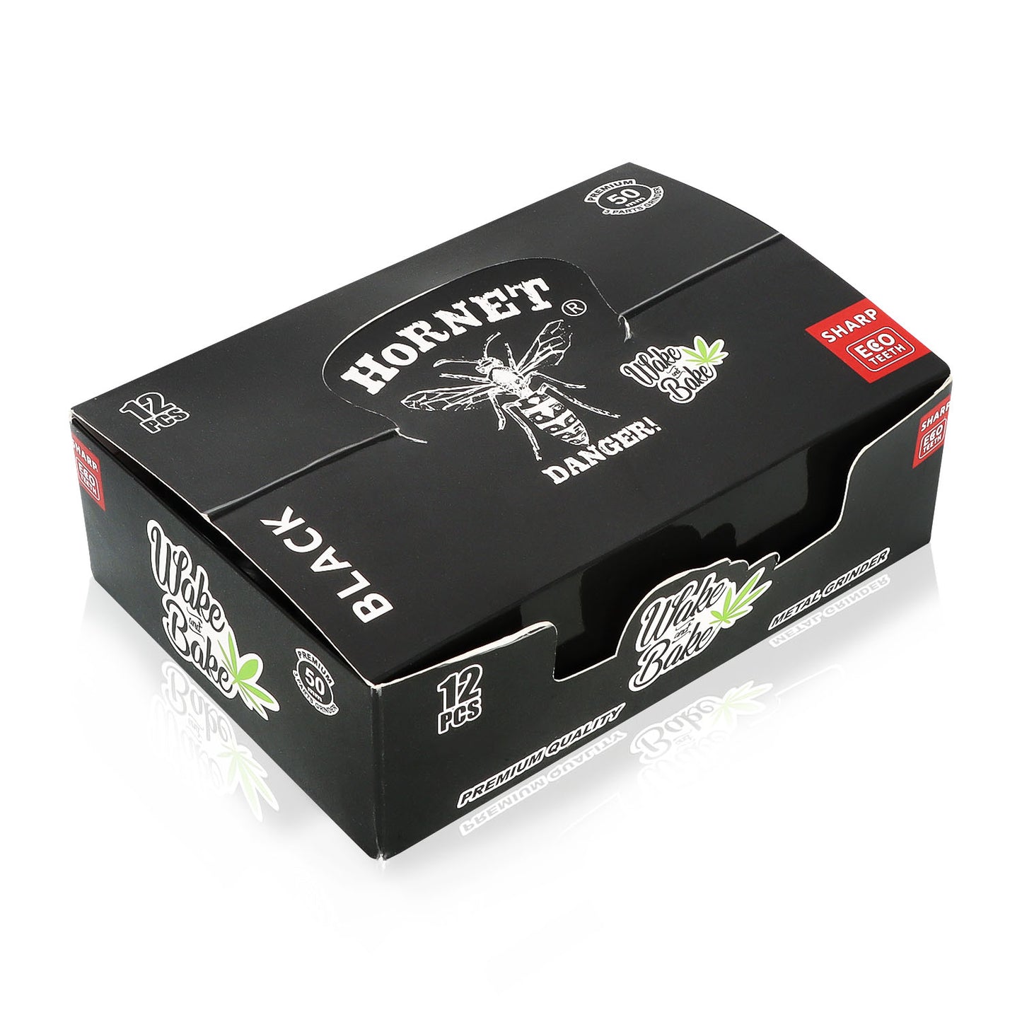 HORNET Zinc Alloy Herb Grinder, 3 Lay Ø 50 Smoker Grinder, Portable & Easy Clean Metal Herbal Grinder, 6 PCS / Box