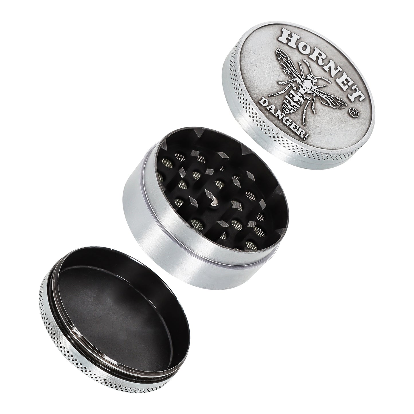 HORNET Zinc Alloy Herb Grinder, 3 Lay Ø 50 Smoker Grinder, Portable & Easy Clean Metal Herbal Grinder, 6 PCS / Box