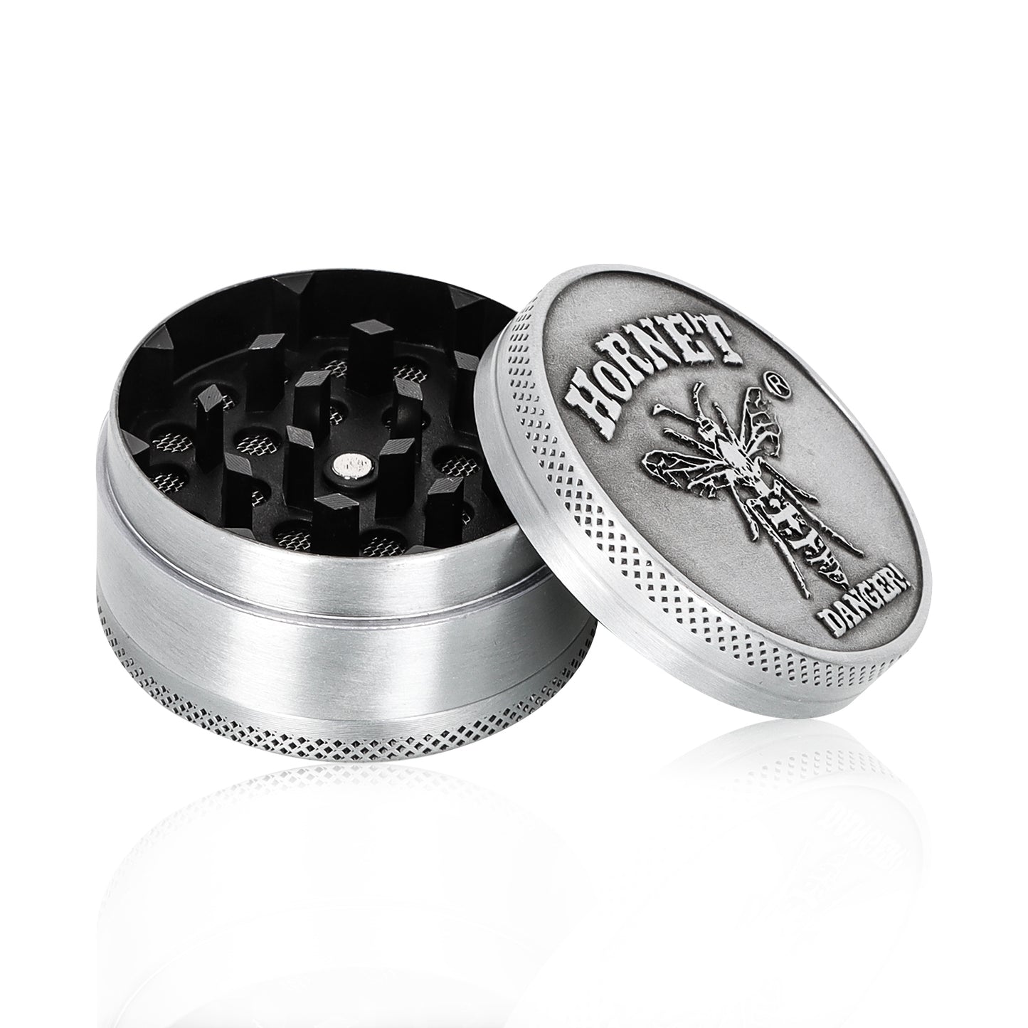 HORNET Zinc Alloy Herb Grinder, 3 Lay Ø 50 Smoker Grinder, Portable & Easy Clean Metal Herbal Grinder, 6 PCS / Box