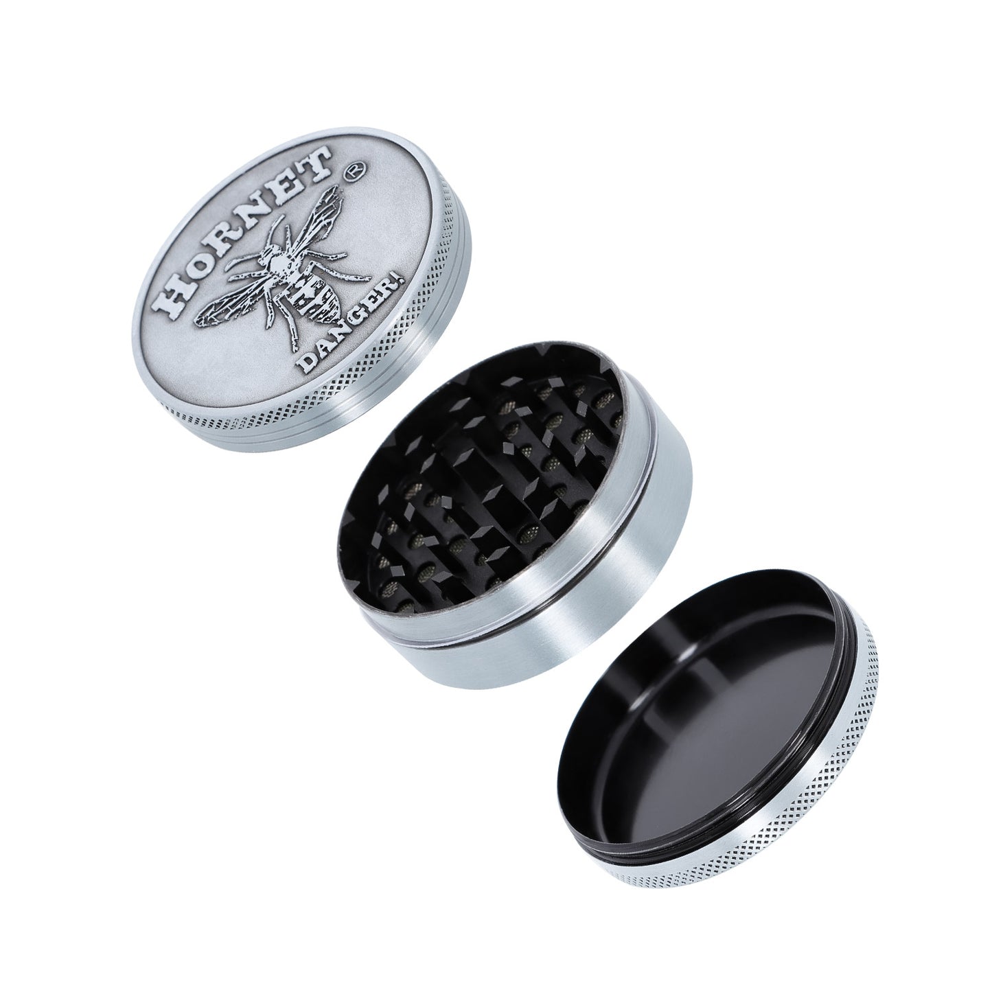 HORNET Zinc Alloy Herb Grinder, 3 Lay Ø 63 Smoker Grinder, Portable & Easy Clean Metal Herbal Grinder, 6 PCS / Box