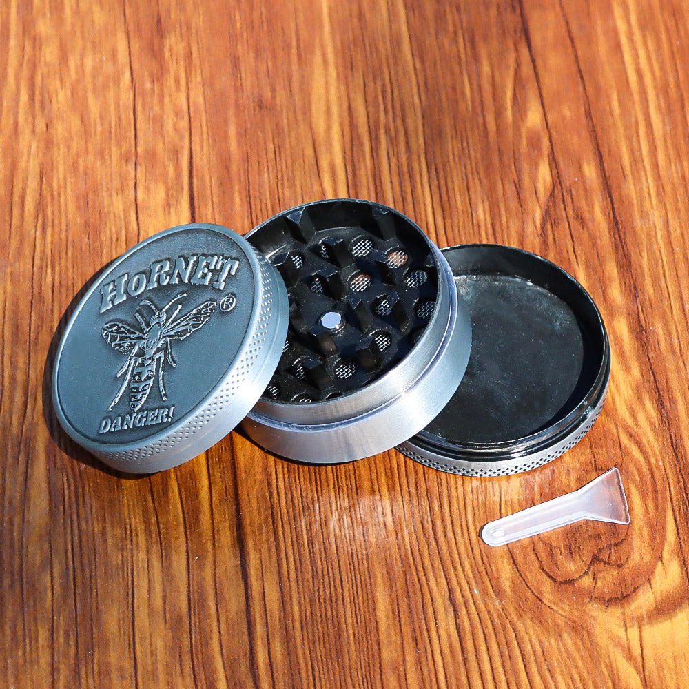 HORNET Zinc Alloy Herb Grinder, 3 Lay Ø 63 Smoker Grinder, Portable & Easy Clean Metal Herbal Grinder, 6 PCS / Box