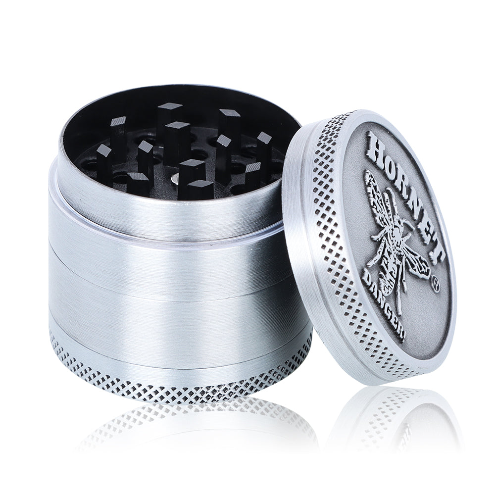 HORNET Zinc Alloy Herb Grinder, 4 Lay Ø 40 Smoker Grinder, Portable & Easy Clean Metal Herbal Grinder, 6 PCS / Box
