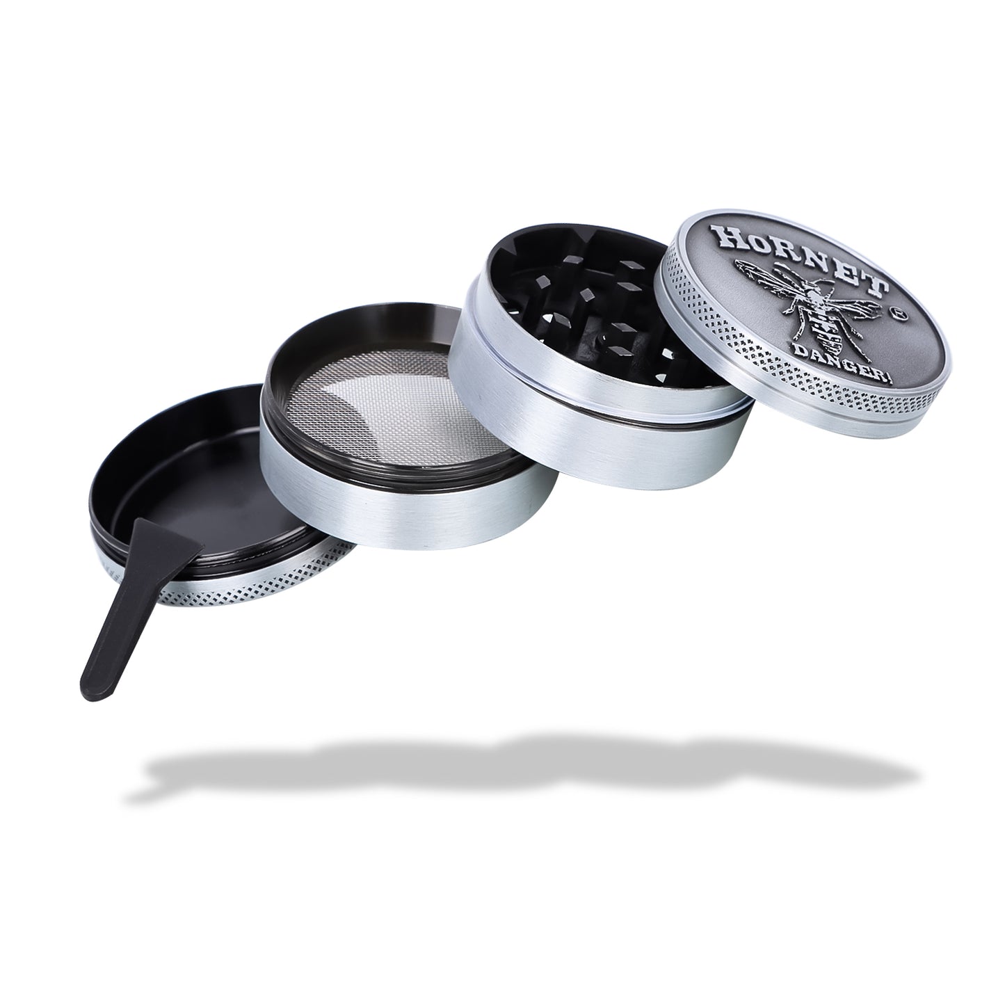 HORNET Zinc Alloy Herb Grinder, 4 Lay Ø 50 Smoker Grinder, Portable & Easy Clean Metal Herbal Grinder, 6 PCS / Box