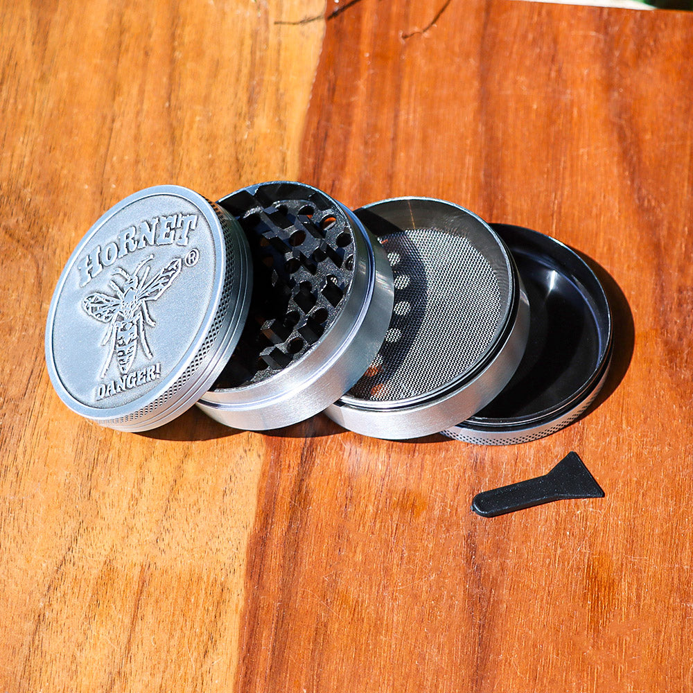 HORNET Zinc Alloy Herb Grinder, 4 Lay Ø 63 Smoker Grinder, Portable & Easy Clean Metal Herbal Grinder, 6 PCS / Box
