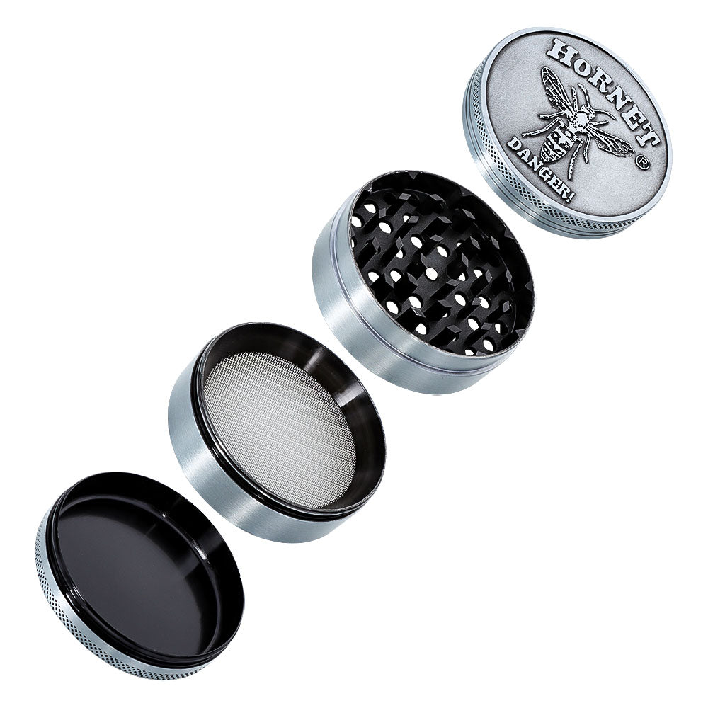 HORNET Zinc Alloy Herb Grinder, 4 Lay Ø 63 Smoker Grinder, Portable & Easy Clean Metal Herbal Grinder, 6 PCS / Box