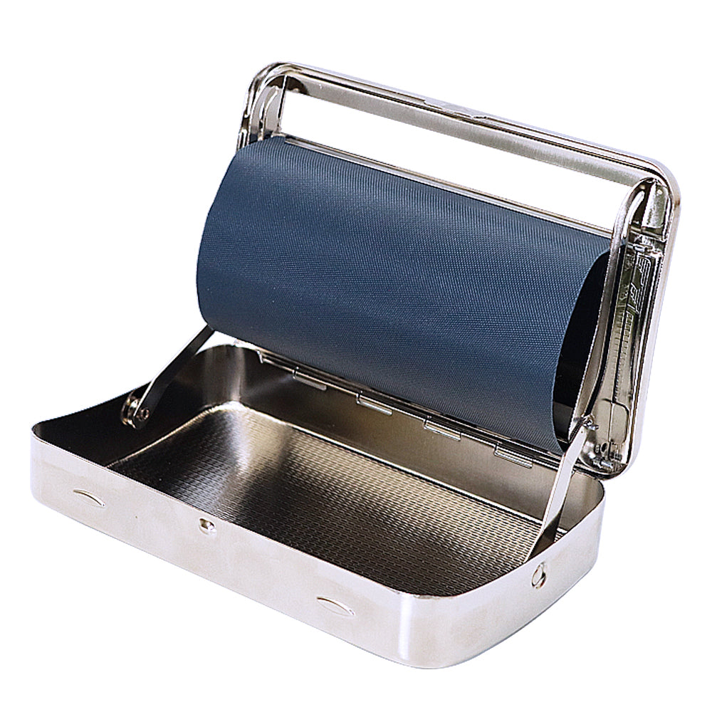 HORNET King Size Tinplate Rolling Machine Case, Silver Cigarette Rolling Machine Box with Large Stash Case, 6PCS / Box