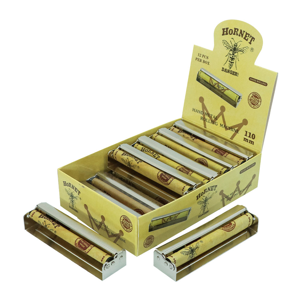HORNET King Size Metal Rolling Machine, Portable Cigarette Rolling Machine, 12 PCS / Box