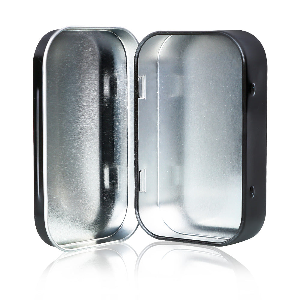 HORNET Tinplate Flip Tobacco Storage Box, 100 x 64 mm Size Metal Tin, Portable & Smell Proof Tobacco Storage Case, 24 Case / Box