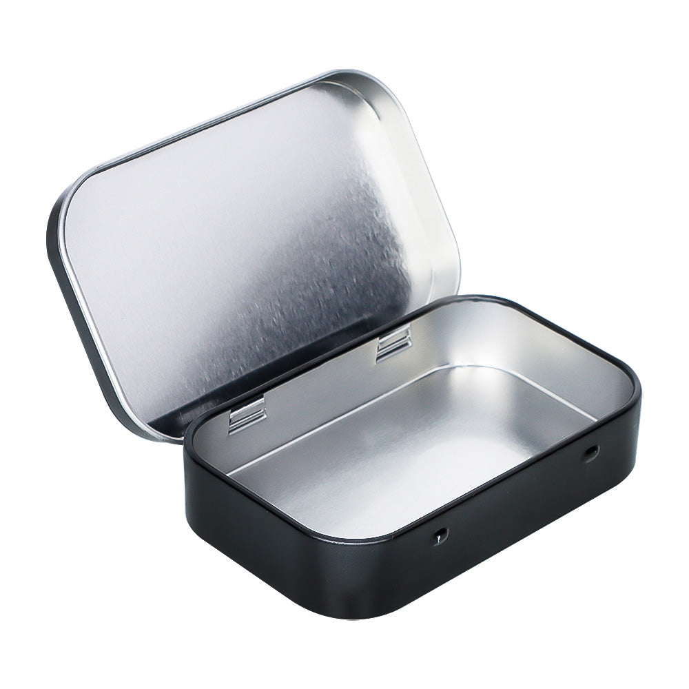 HORNET Tinplate Flip Tobacco Storage Box, 100 x 64 mm Size Metal Tin, Portable & Smell Proof Tobacco Storage Case, 24 Case / Box