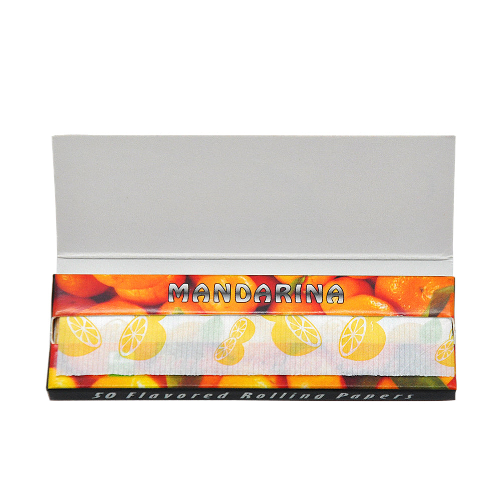 HORNET 1 1/4 Mandarina Flavors Rolling Papers, Slow Burning Rolling Paper, Natural Rolling Paper, 50 Piece / Pack 50 Pack / Box