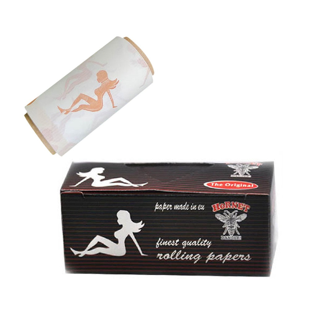 HORNET Lady Style Rolling Paper Rolls, 5 m Free Rolling Papers, Organic Rolling Paper Rolls, 24 PCS / Box