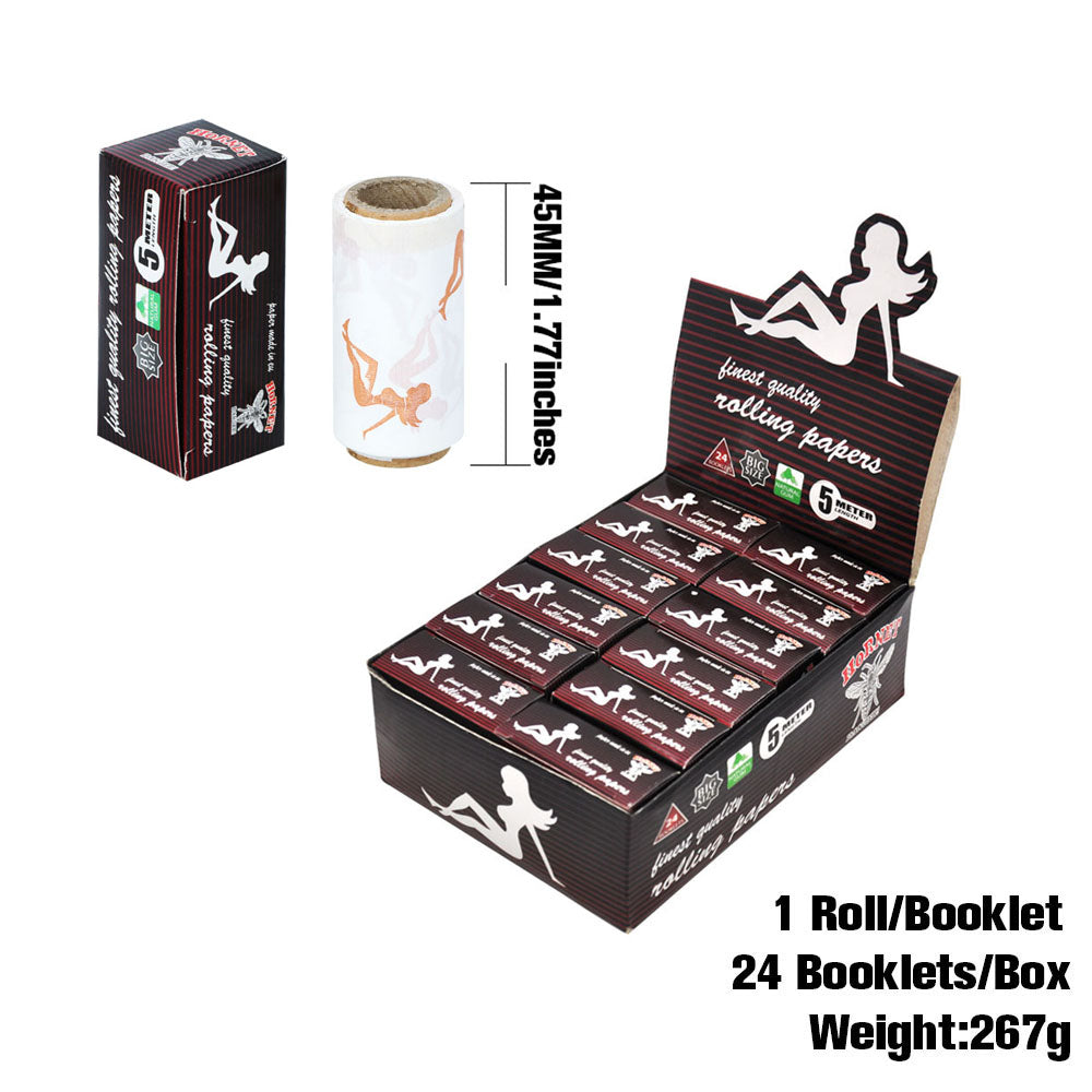 HORNET Lady Style Rolling Paper Rolls, 5 m Free Rolling Papers, Organic Rolling Paper Rolls, 24 PCS / Box