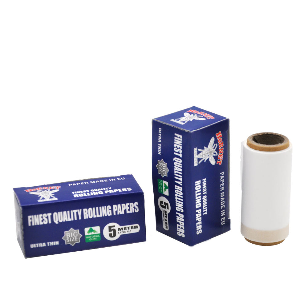 HORNET Blue Style Rolling Paper Rolls, 5 m Free Rolling Papers, Organic Rolling Paper Rolls, 24 PCS / Box