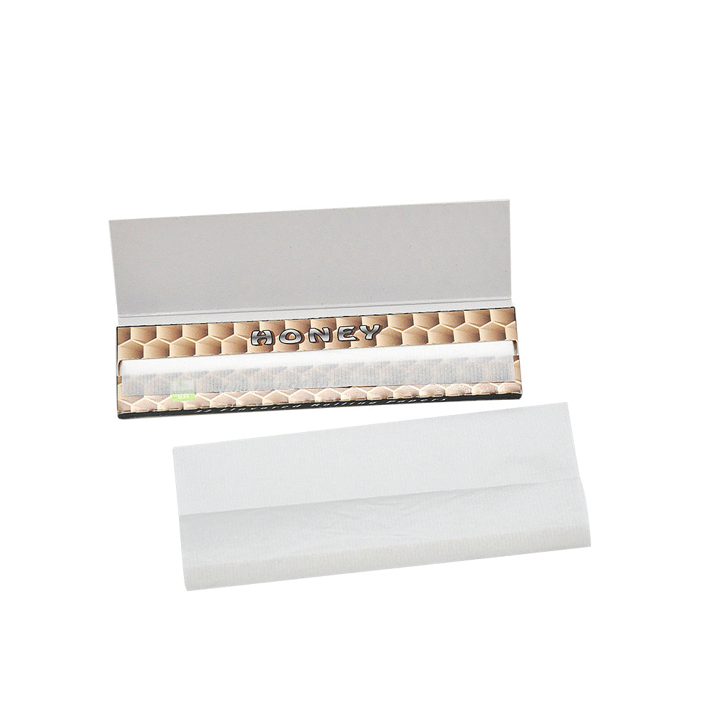 HORNET King Size Honey Flavors Rolling Papers, Slim Natural Organic Rolling Paper, 32 Pieces / Pack 25 Packs / Box