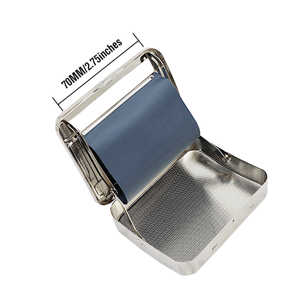 HORNET 79 mm Size Tinplate Rolling Machine Case, Silver Cigarette Rolling Machine Box with Large Stash Case, 6PCS / Box
