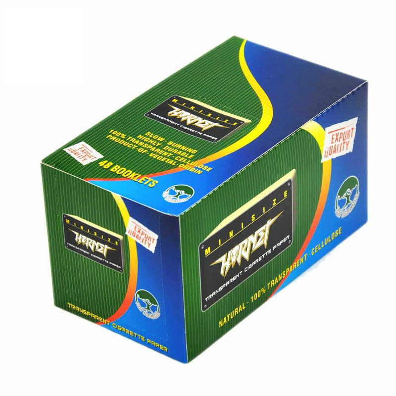 HORNET Silvery Transparent Cellulose Rolling Papers, 1 1/4 Size Clear Rolling Paper, 50 Pieces / Pack 48 Packs / Box