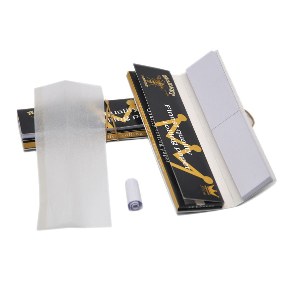 HORNET King Size Rolling Papers With Rolling Tips, Slim White Rolling Paper, 32 PCS / Pack 24 Pack / Box
