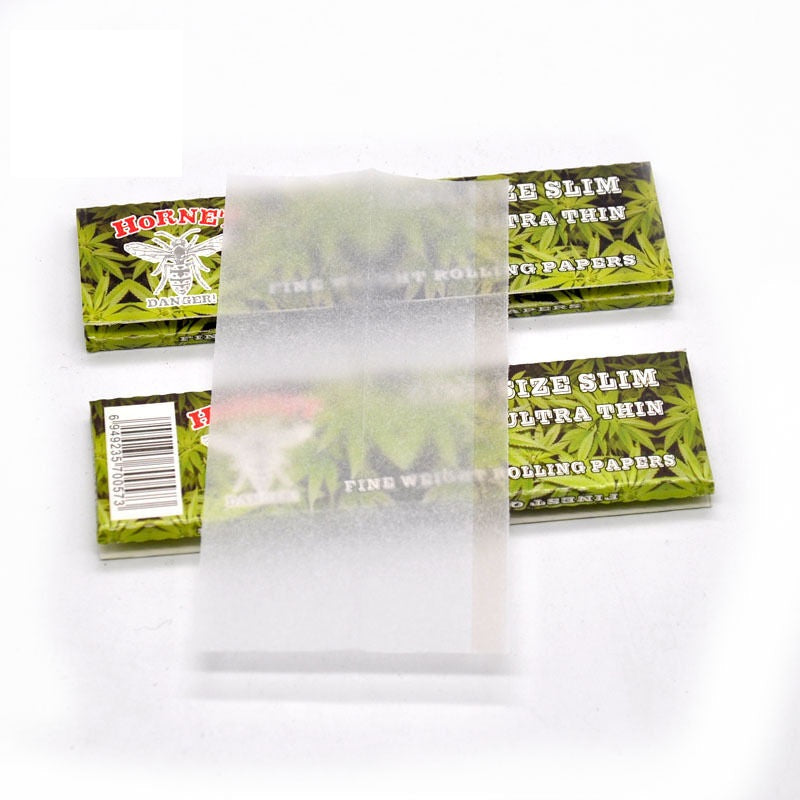 HORNET Leaf Painting Rolling Paer, King Size Slim Cigarette Rolling Paper, Slow Buring Rolling Papers, 32 PCS / Pack 50 Packs / Box