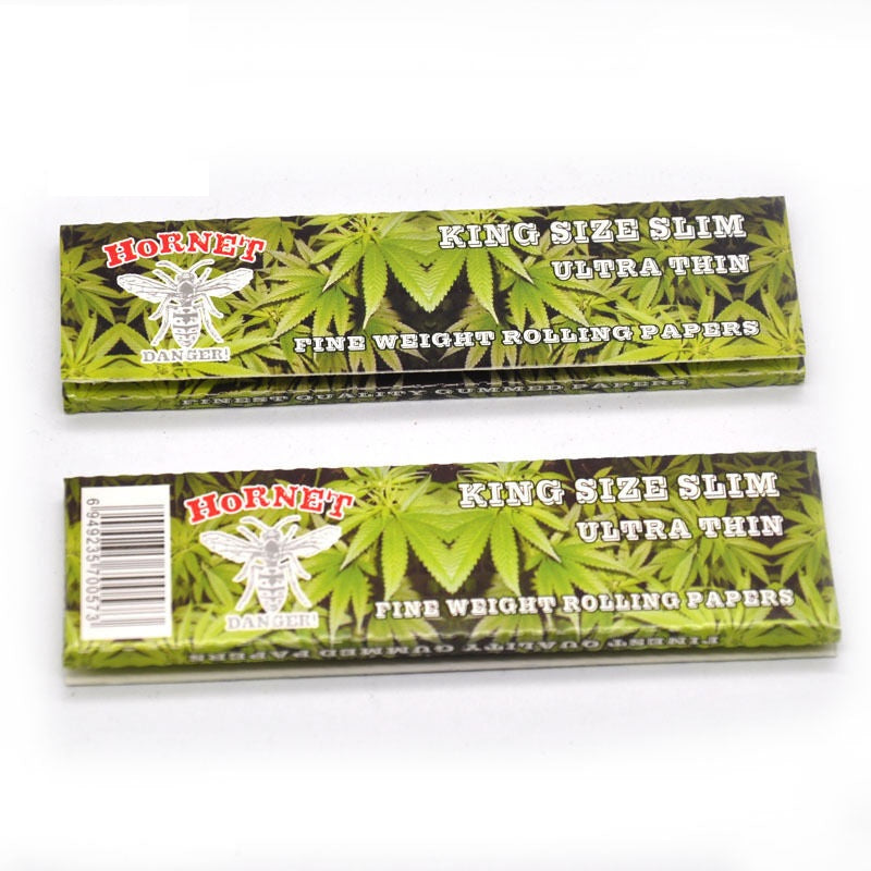 HORNET Leaf Painting Rolling Paer, King Size Slim Cigarette Rolling Paper, Slow Buring Rolling Papers, 32 PCS / Pack 50 Packs / Box