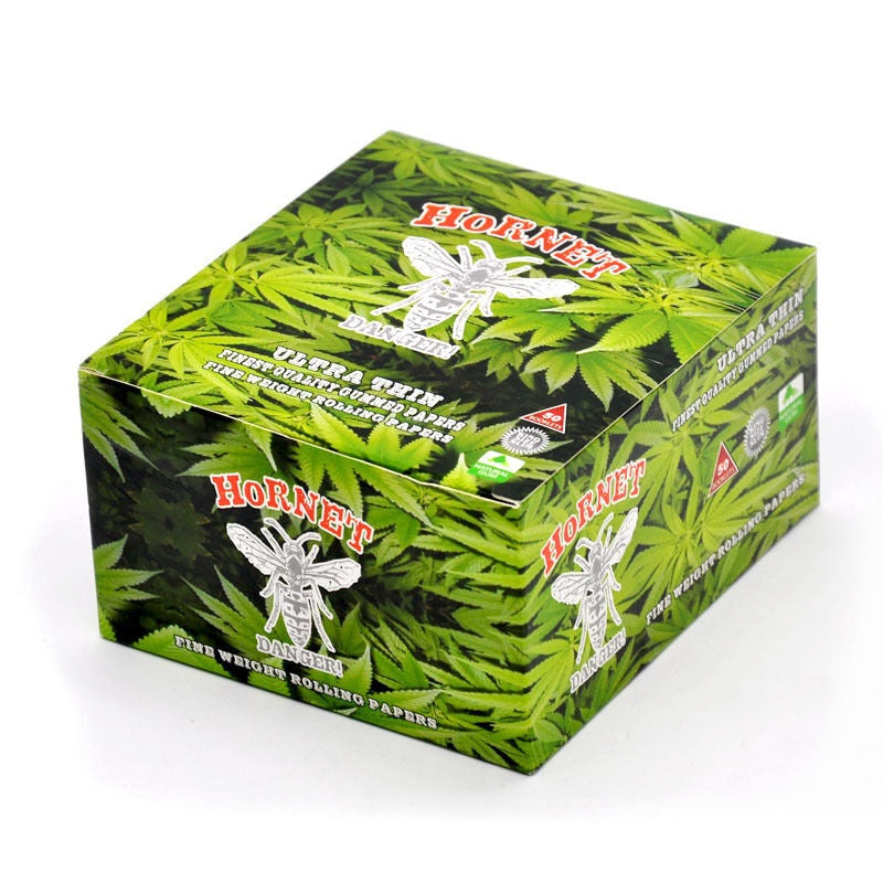 HORNET Leaf Painting Rolling Paer, King Size Slim Cigarette Rolling Paper, Slow Buring Rolling Papers, 32 PCS / Pack 50 Packs / Box