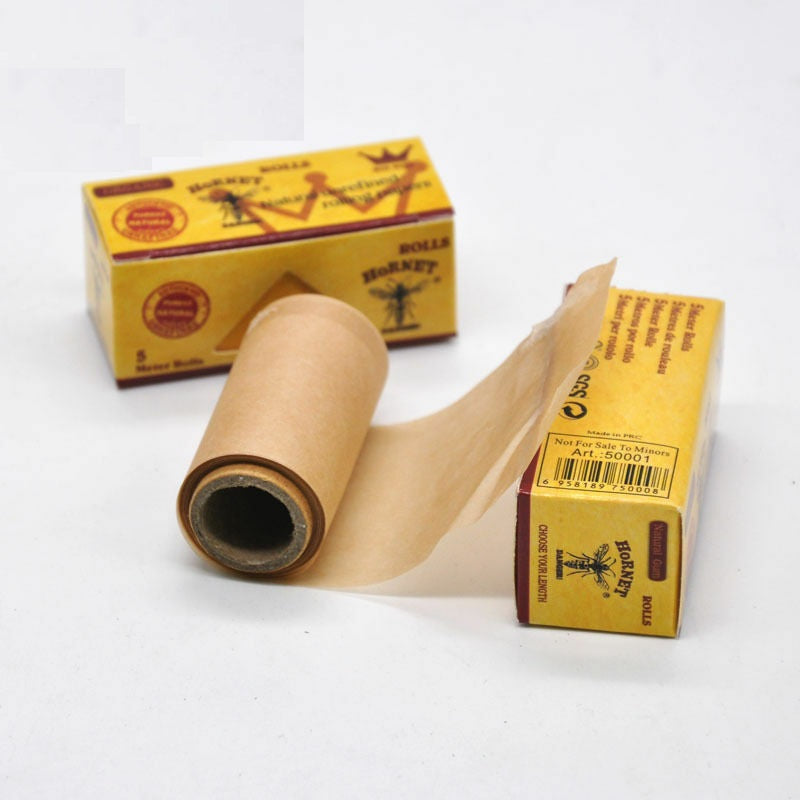 HORNET 5 m Free Rolling Papers, Organic Brown Rolling Paper, 24 PCS / Box