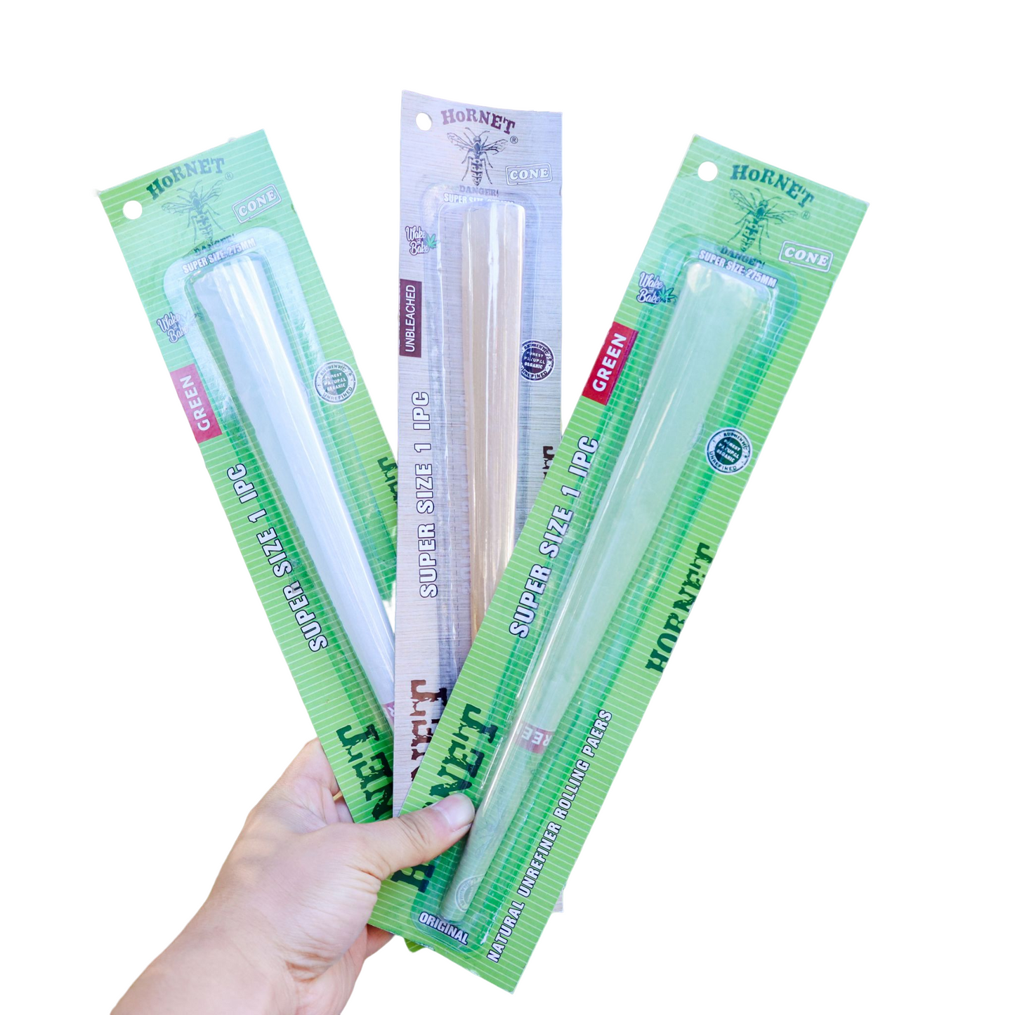 HORNET Super Size Pre Rolled Cones, Natural Rolling Cones, Slow Burning Pre Rolled Rolling Paper, 1 PCS